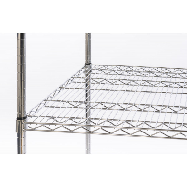 3 Tier Wide Wire Shelving Chrome - Brightroom™